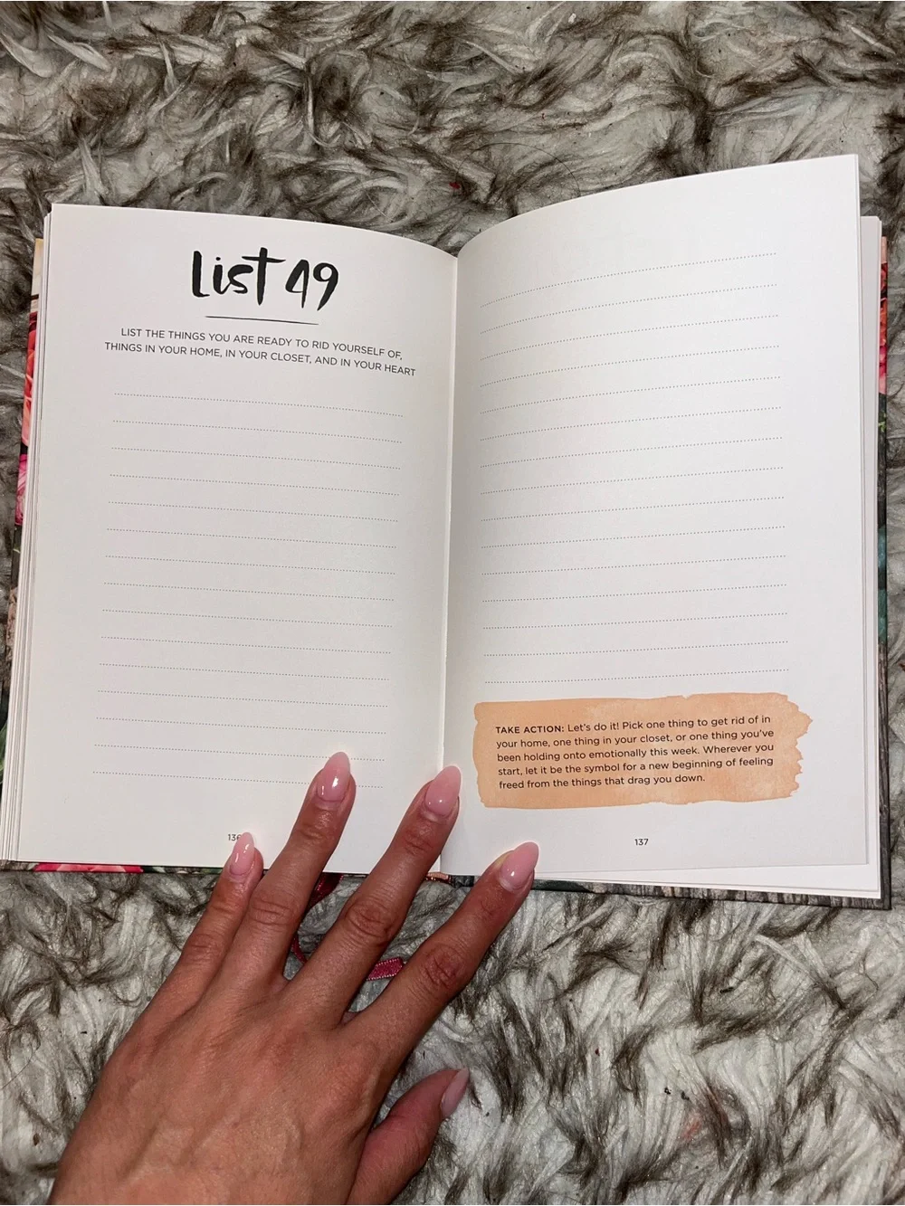 52 Lists for Happiness Floral Journal - Pink & Burgundy